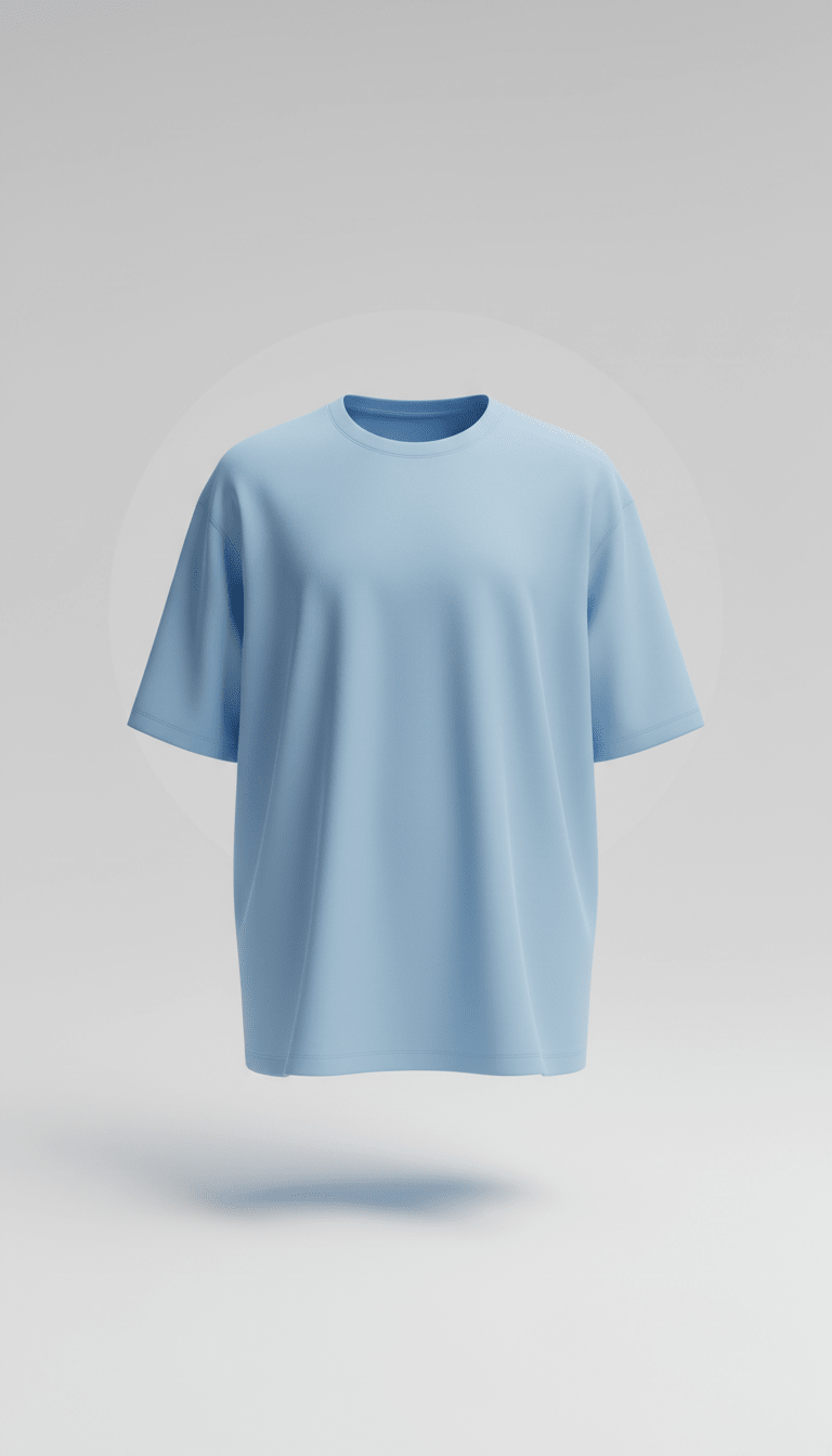 Oversized Tee in Sky Blue - EMZY♾️ EMZY♾️